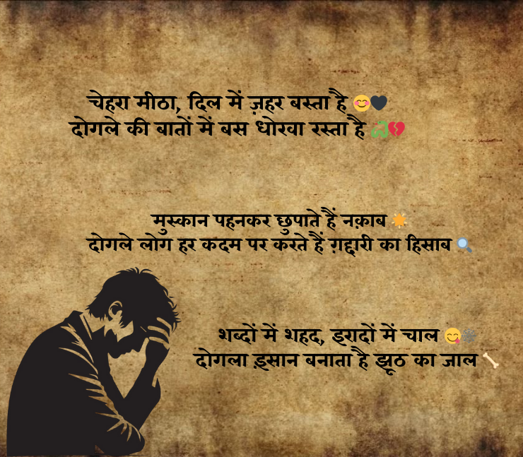 दोगले लोगों पर शायरी