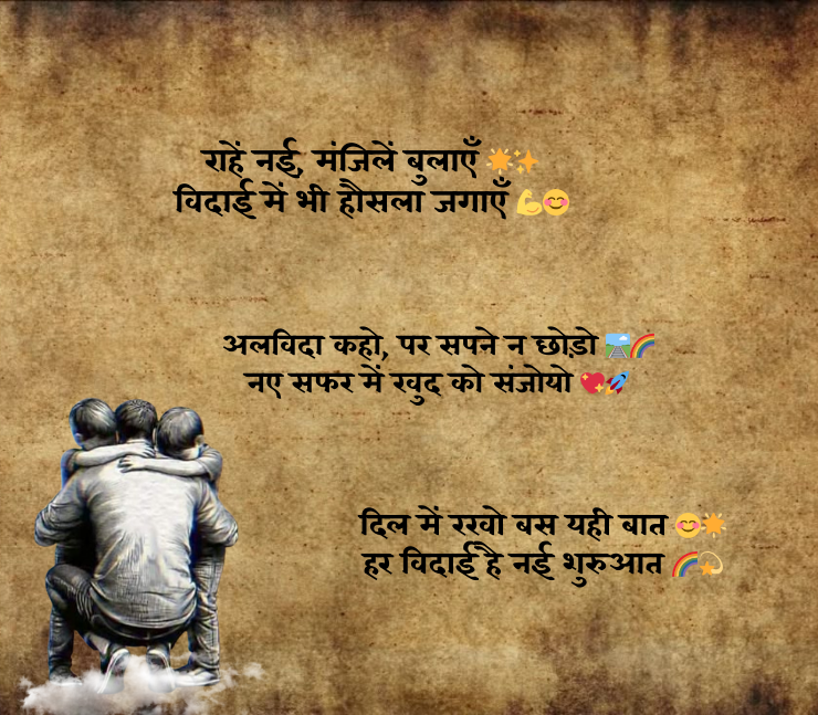 motivation farewell shayari in hindi