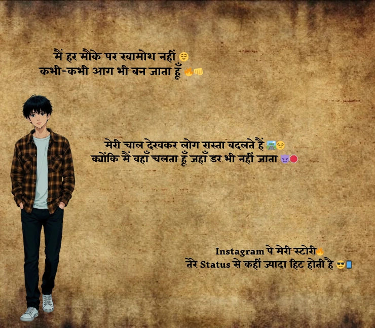 instagram attitude shayari 