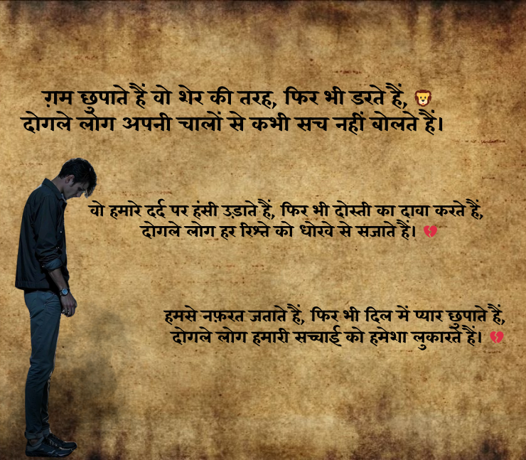 दोगले लोग शायरी