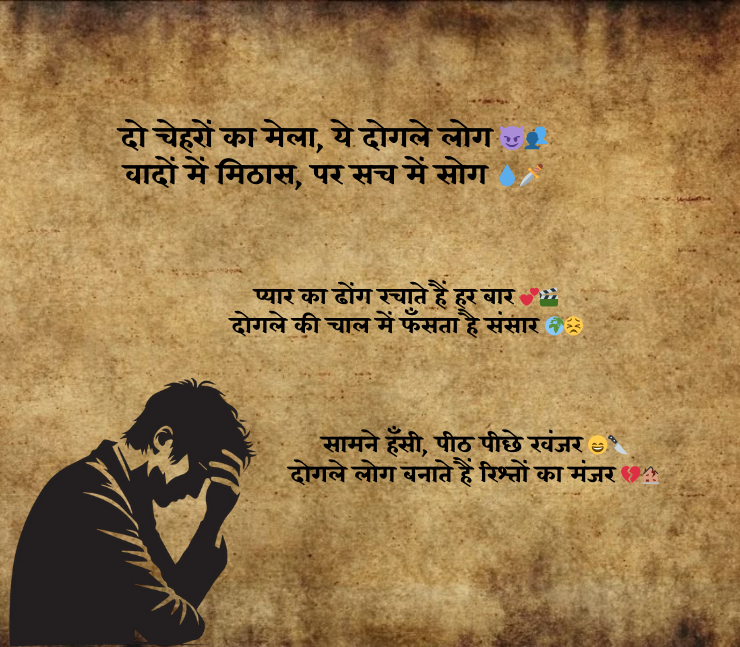 दोगले लोगों पर शायरी