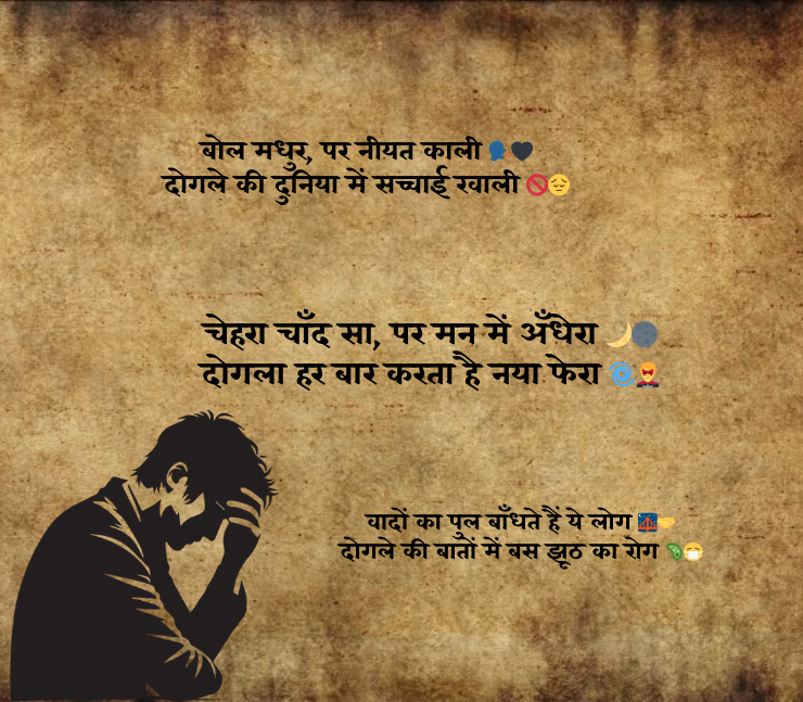 दोगले लोगों पर शायरी