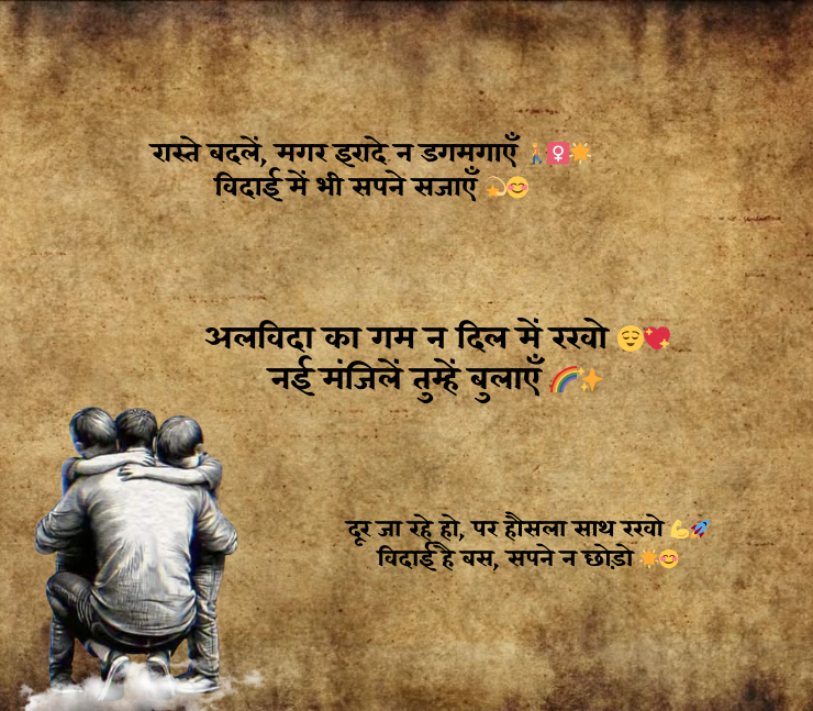 motivation farewell shayari in hindi