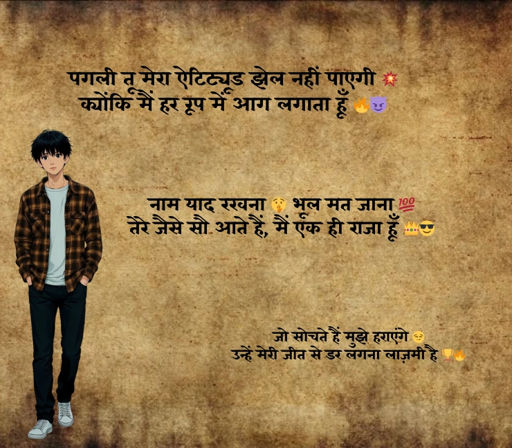instagram attitude shayari 