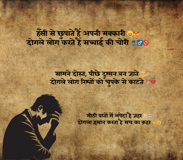 दोगले लोगों पर शायरी