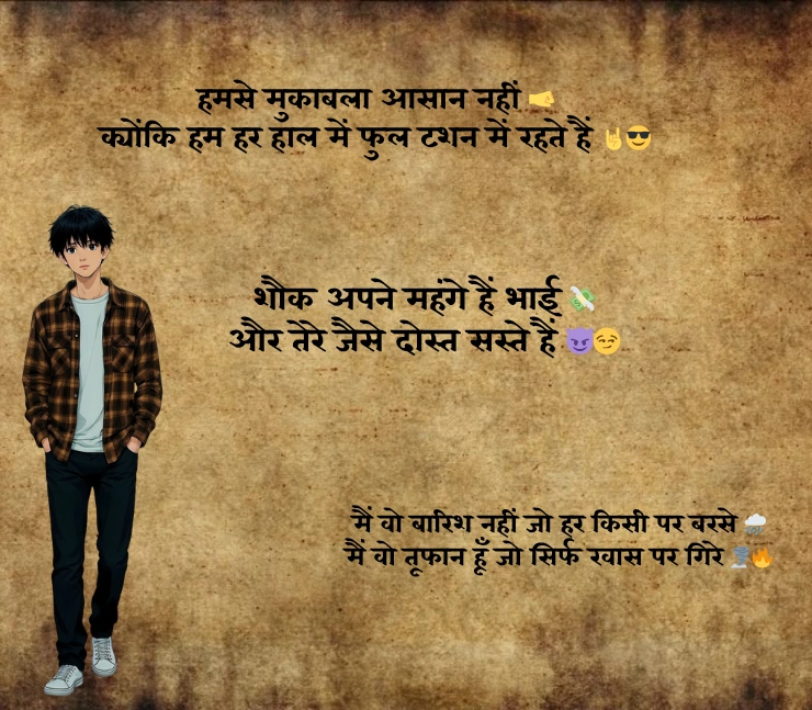 instagram attitude shayari 