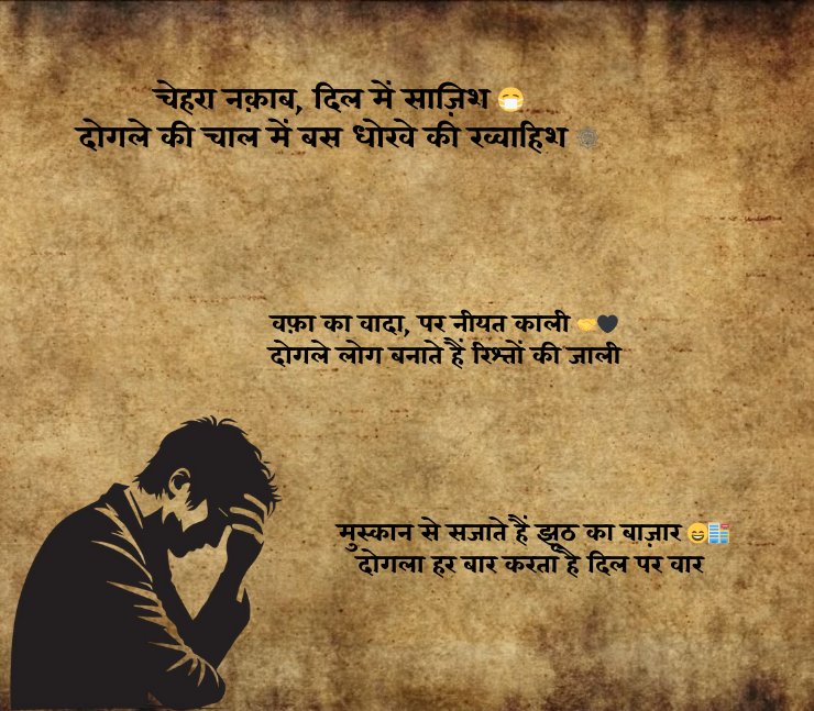 दोगले लोगों पर शायरी