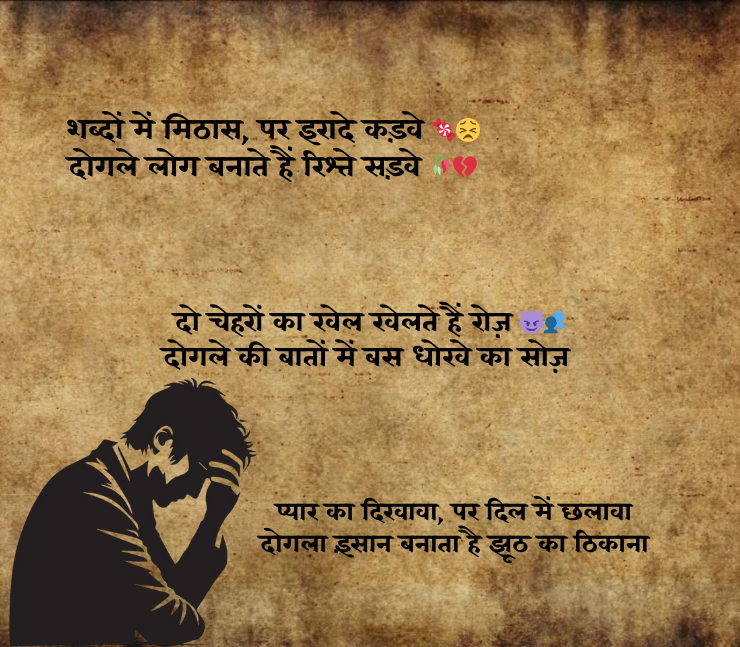 दोगले लोगों पर शायरी