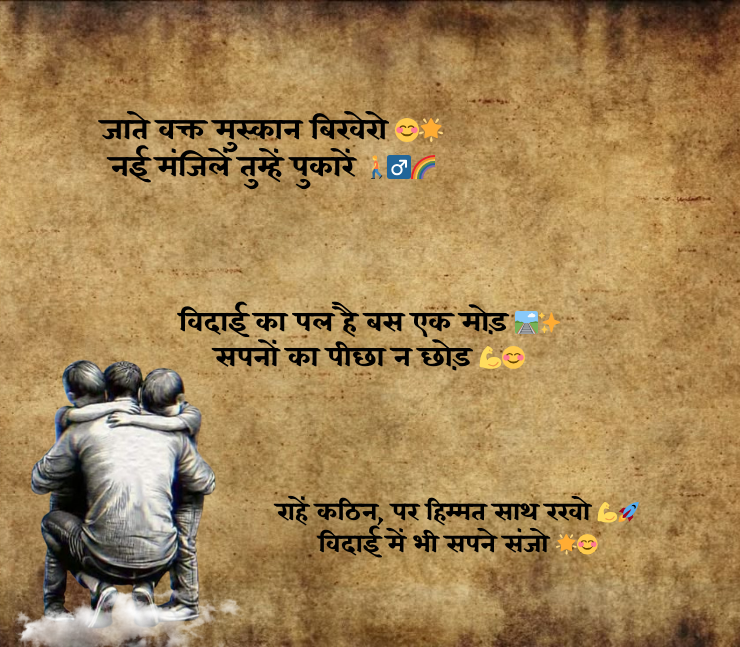 motivation farewell shayari in hindi