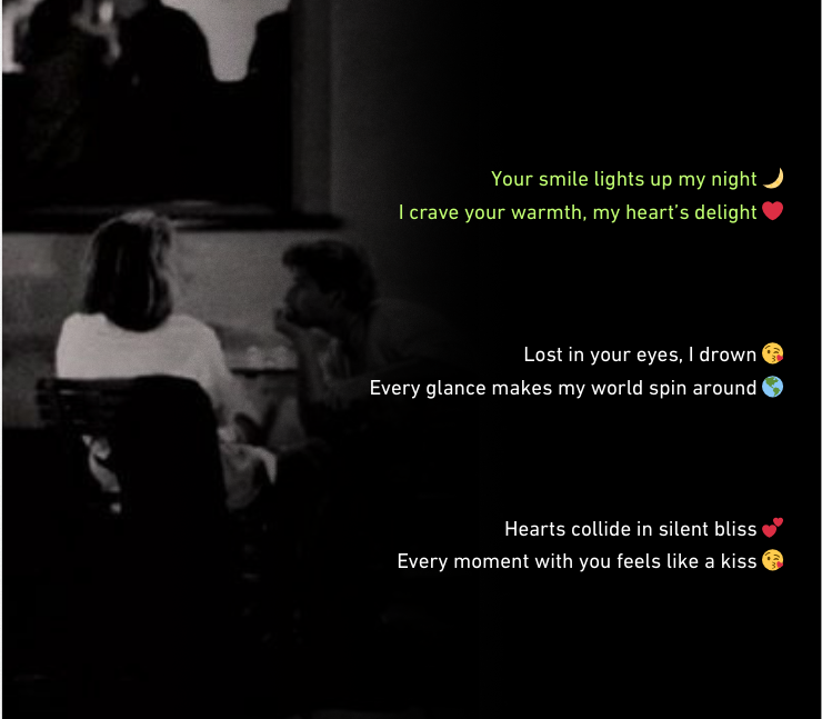 stylish shayari प्यार english 2 line