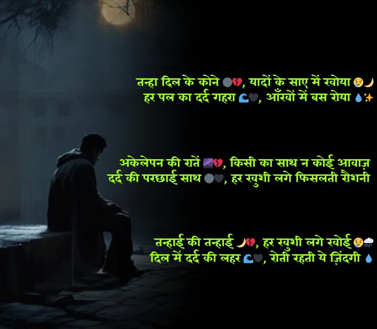 Akelepan Zindagi Dard Bhari Shayari