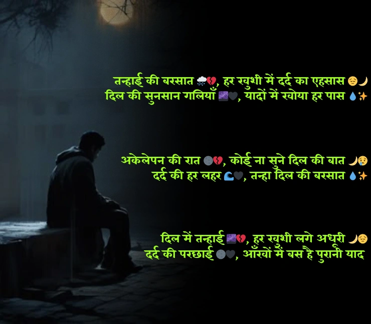 Akelepan Zindagi Dard Bhari Shayari