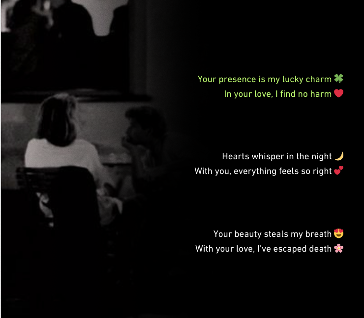 stylish shayari प्यार english 2 line