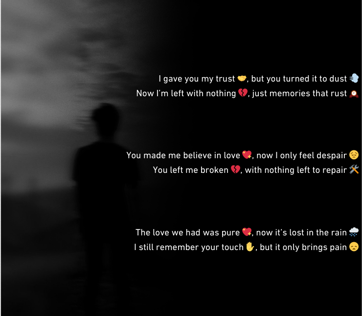 2 line heart broken shayari in english