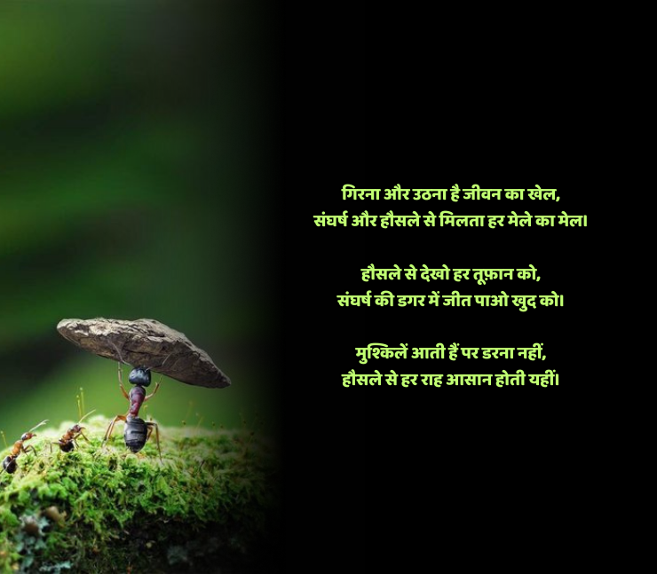 संघर्ष हौसला पर शायरी